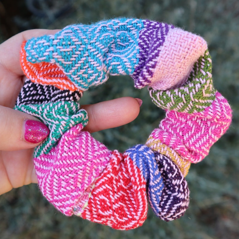 Handwoven Hair Scrunchie - Allsorts Fruit Tingles - Threefold Designs