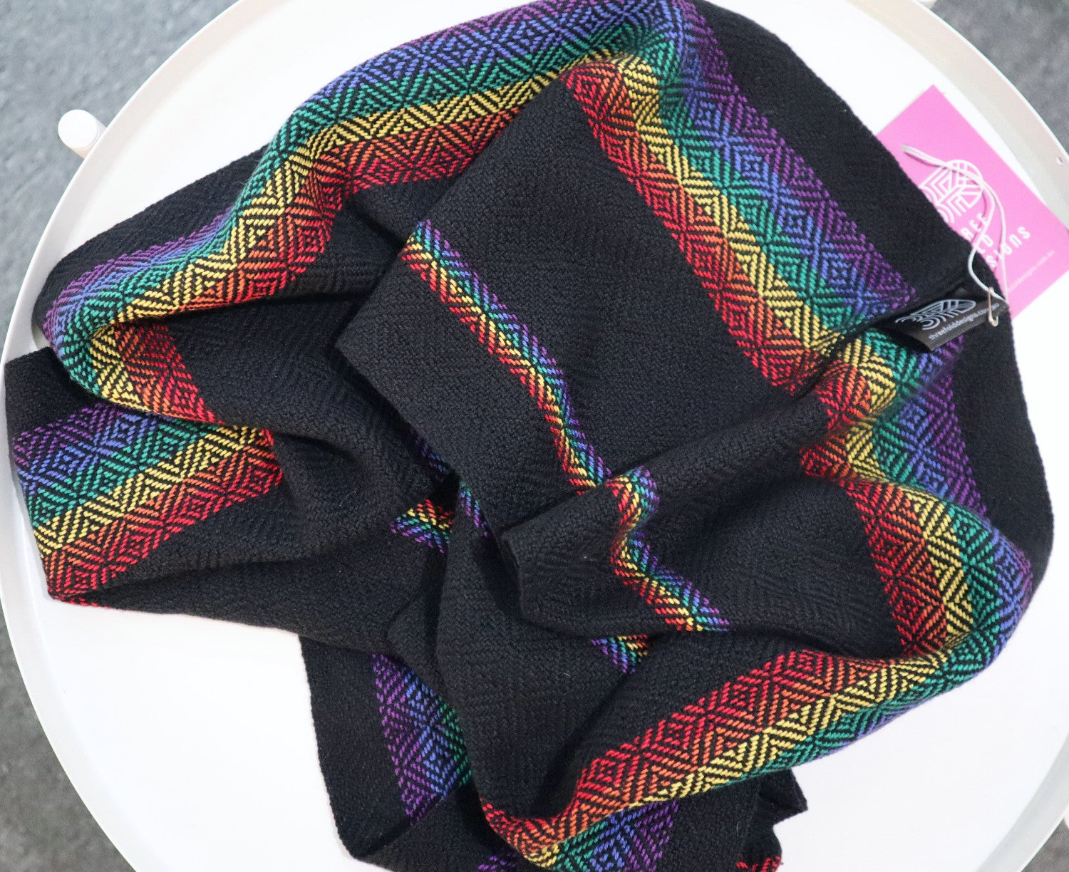 Handwoven Cotton Scarf - LGBTQIA+ - Threefold Designs