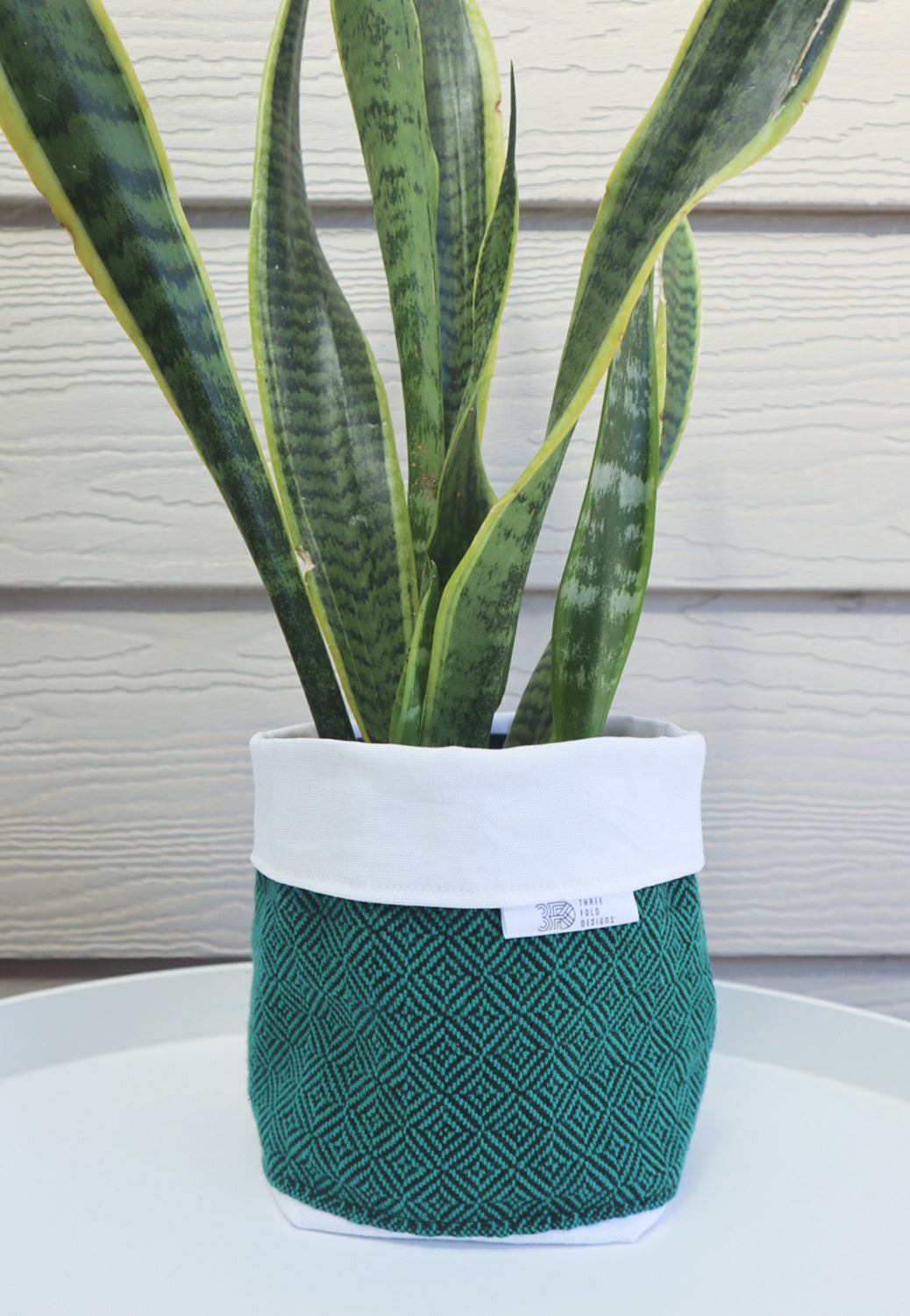 Fabric Plant Holder - Emerald - Threefold Designs
