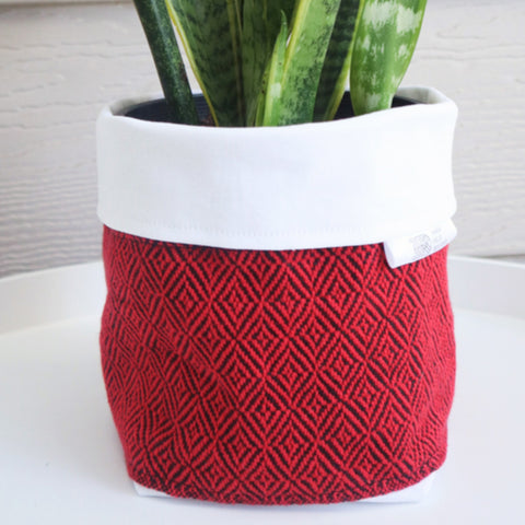 Fabric Plant Holder - Red