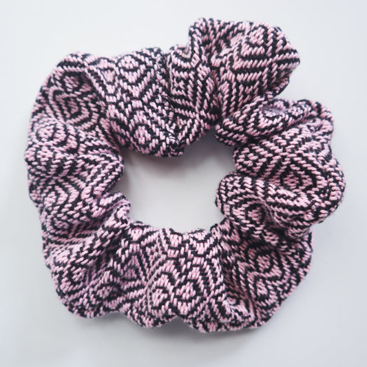 Handwoven Hair Scrunchie - Dusty Pink - Threefold Designs