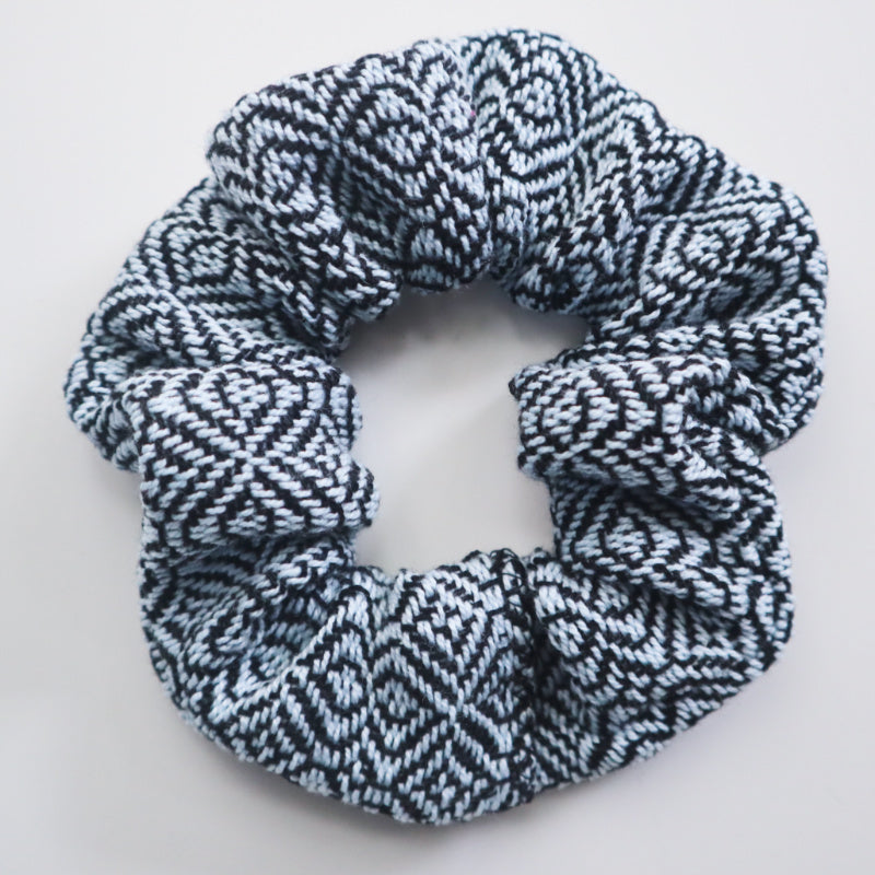 Handwoven Hair Scrunchie - Ice Blue - Threefold Designs