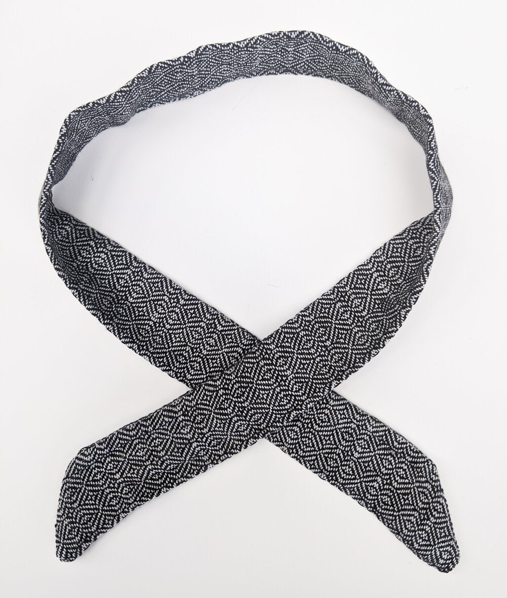 Silver Grey Handwoven Hair Scarf - Threefold Designs