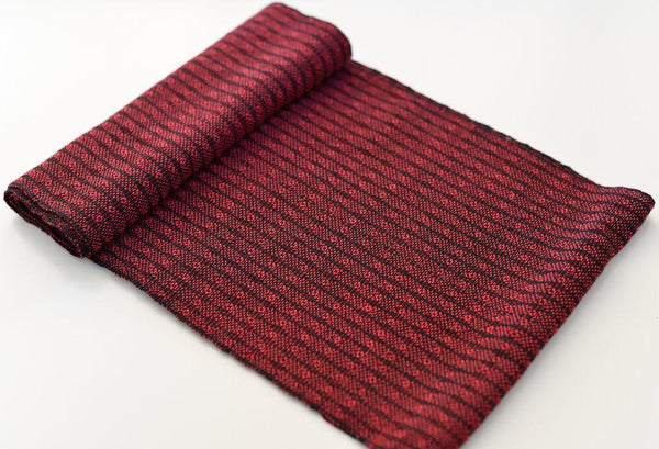 Handwoven Scarf - Luxe - Red Peacock - Threefold Designs