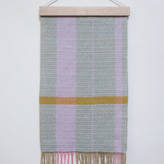 Handwoven Wall Hanging - Vintage Weave Chambray Blue - Threefold Designs