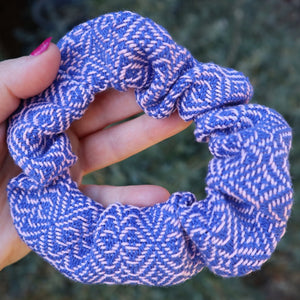 Handwoven Hair Scrunchie - Blue Fruit Tingles
