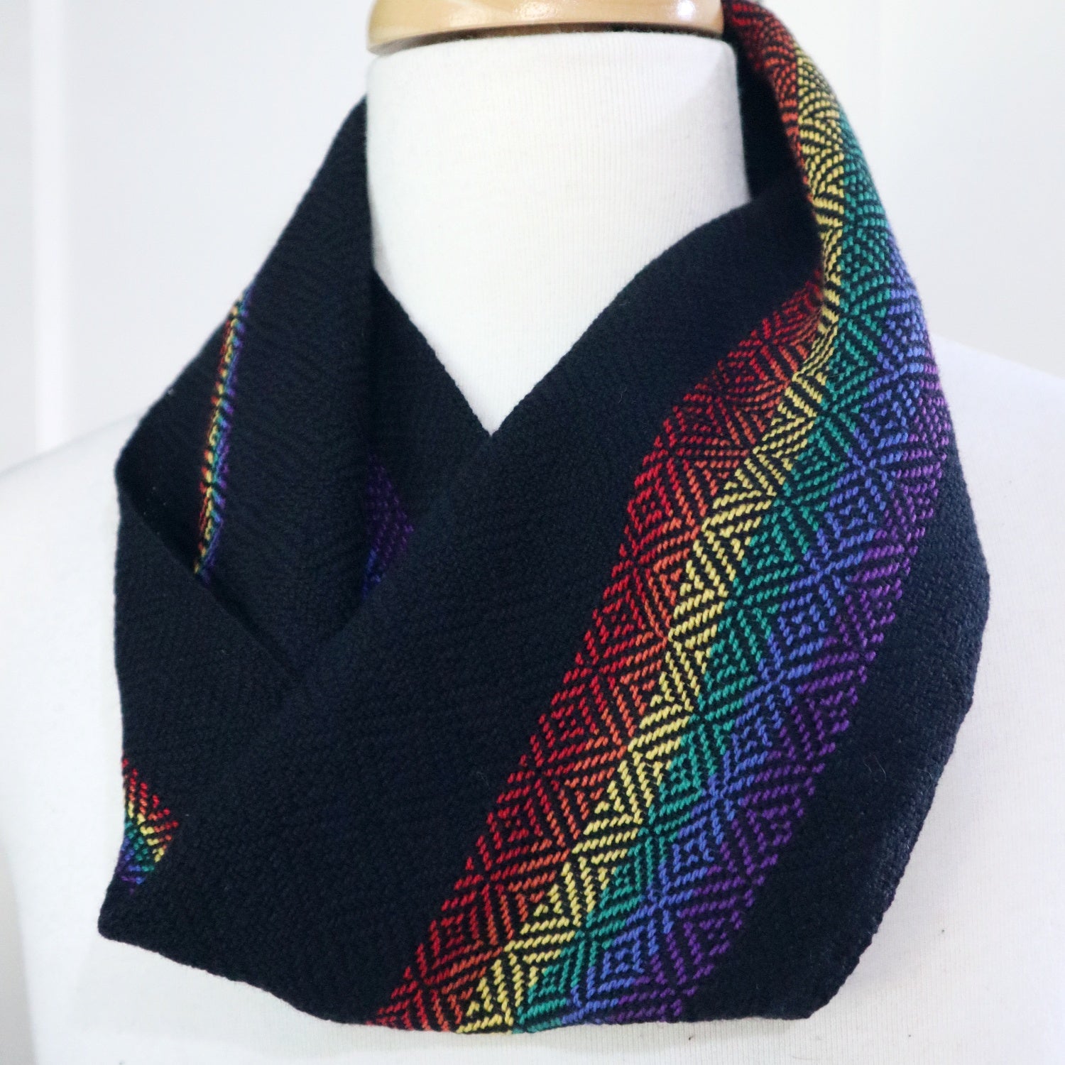 Handwoven Infinity Scarf - LGBTQIA+ Cravat - Threefold Designs