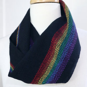 Handwoven Infinity Scarf - LGBTQIA+ Cravat - Threefold Designs