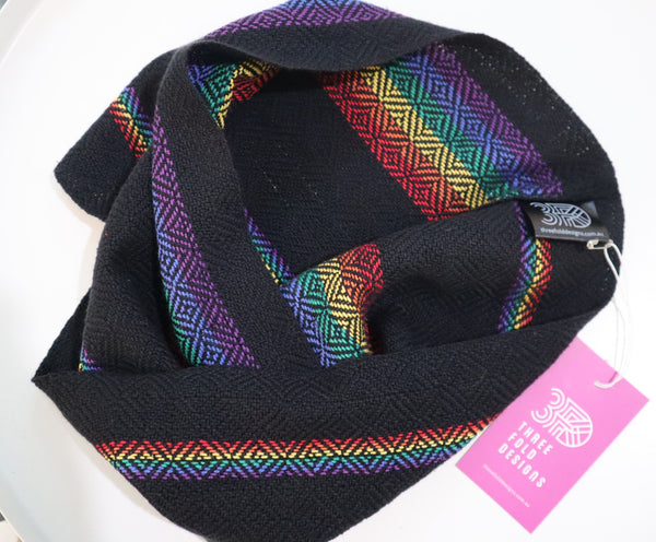 Handwoven Infinity Scarf - LGBTQIA+ Cravat - Threefold Designs