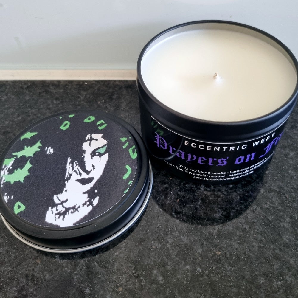 Soy Candle - 'Prayers On Fire' - wood smoke, saffron, leather, tobacco