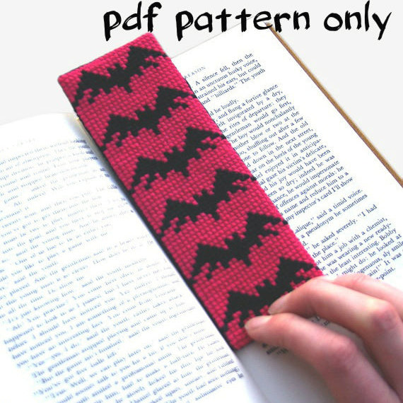 Cross Stitch PDF Pattern - Bats Bookmark