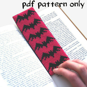 Cross Stitch PDF Pattern - Bats Bookmark