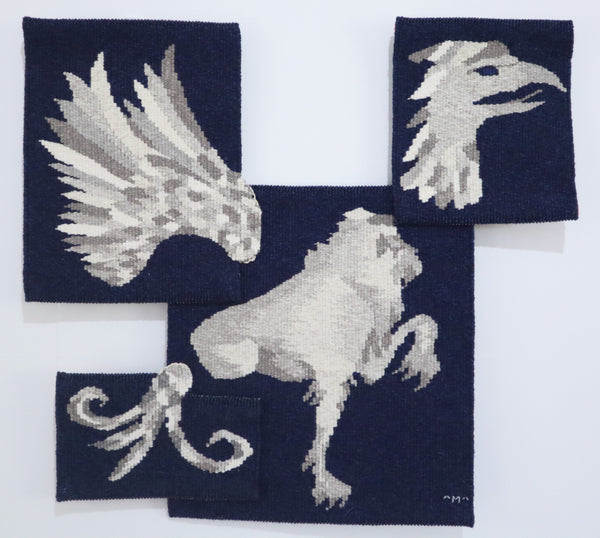 unique tapestry based on a mythical griffin