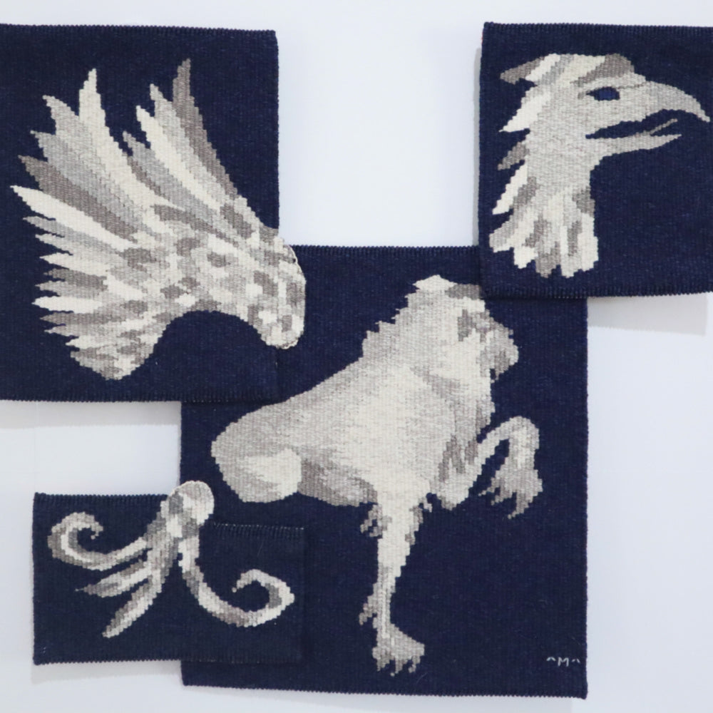 unique tapestry based on a mythical griffin