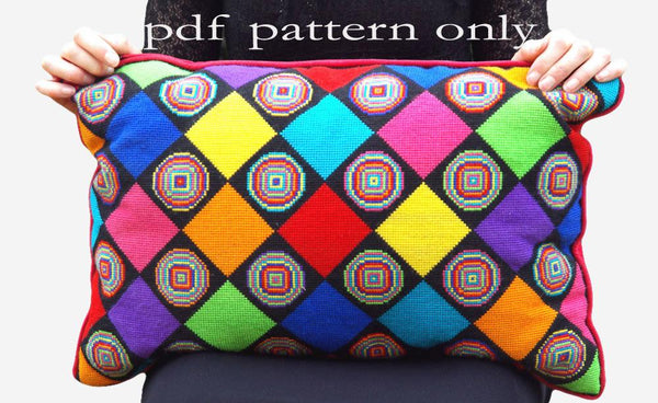 Cross Stitch PDF Pattern - Diamonds - Threefold Designs