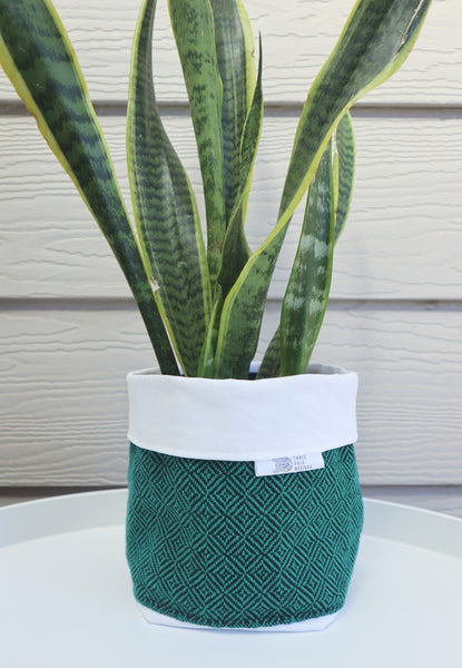 Fabric Plant Holder - Emerald