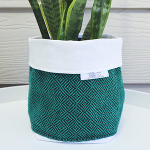 Fabric Plant Holder - Emerald - Threefold Designs