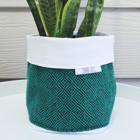 Fabric Plant Holder - Emerald