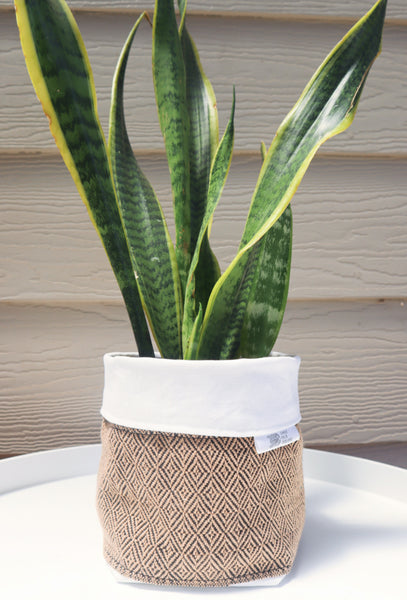 Fabric Plant Holder - Oatmeal
