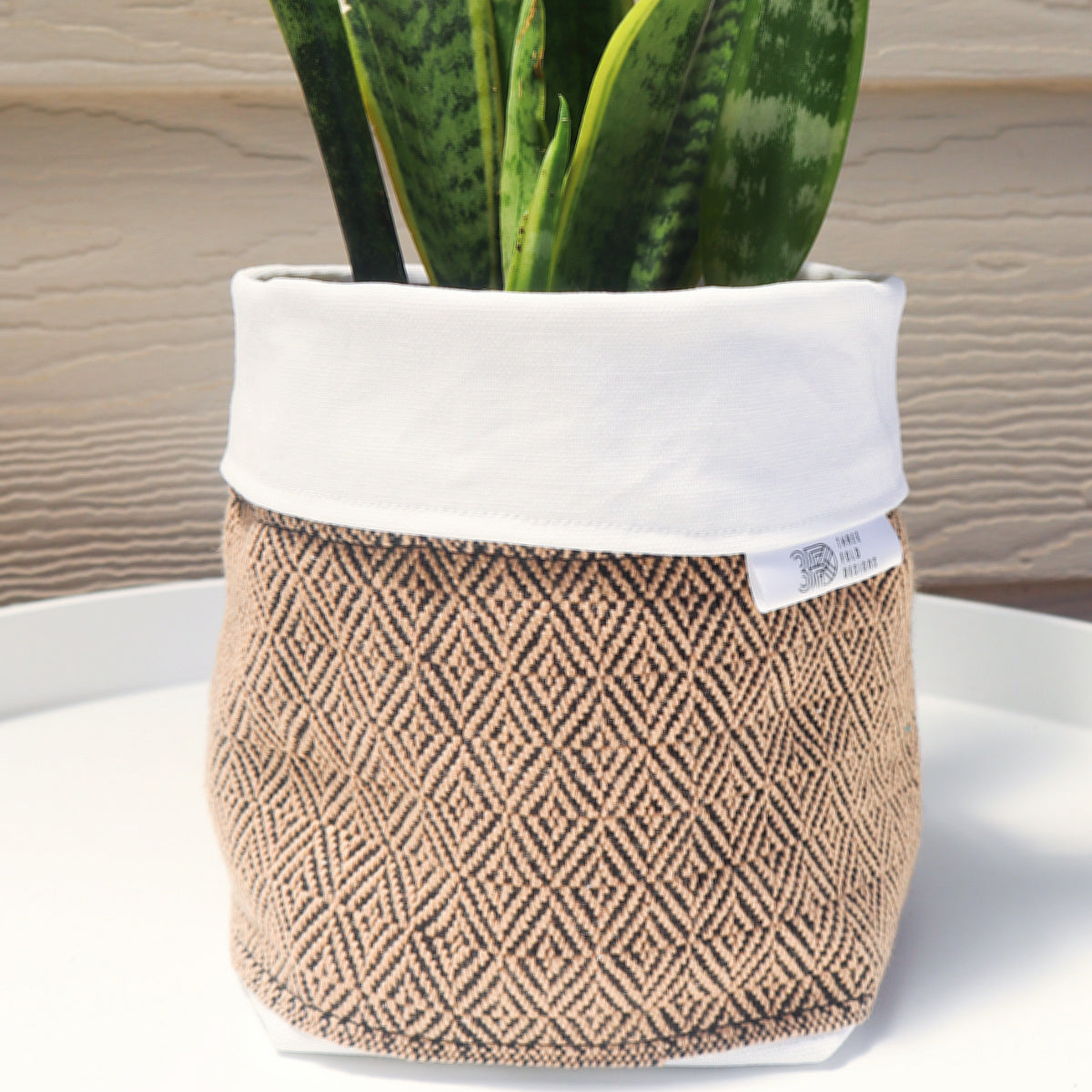 Fabric Plant Holder - Oatmeal