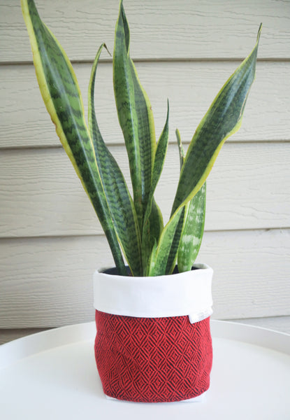 Fabric Plant Holder - Red