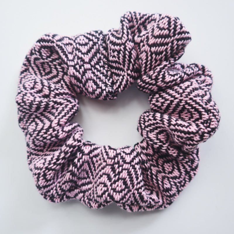 Handwoven Hair Scrunchie - Dusty Pink