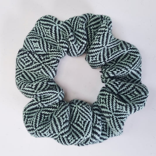 Handwoven Hair Scrunchie - Sage Green - Threefold Designs