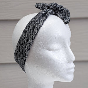 Silver Grey Handwoven Hair Scarf - Threefold Designs