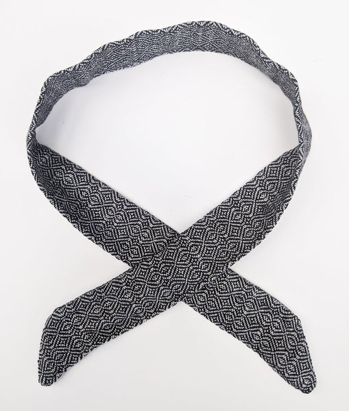 Silver Grey Handwoven Hair Scarf - Threefold Designs