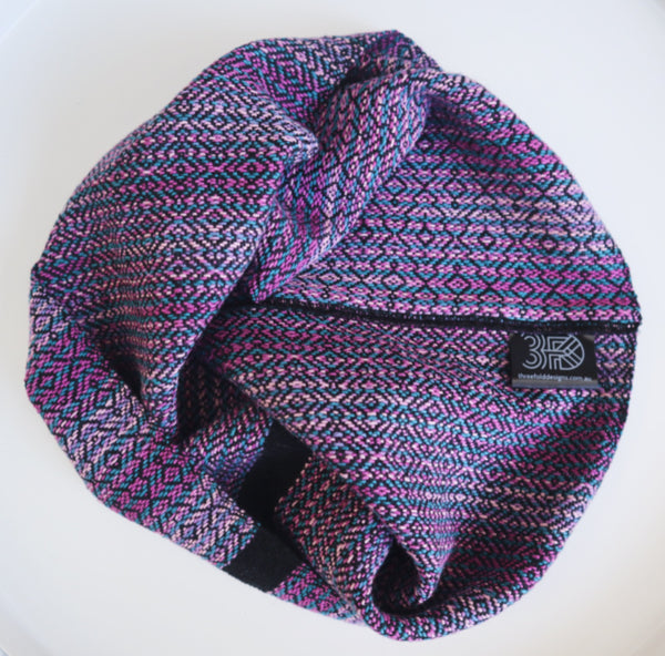 Handwoven Scarf - Cravat - Pink Fairy Bread - Threefold Designs
