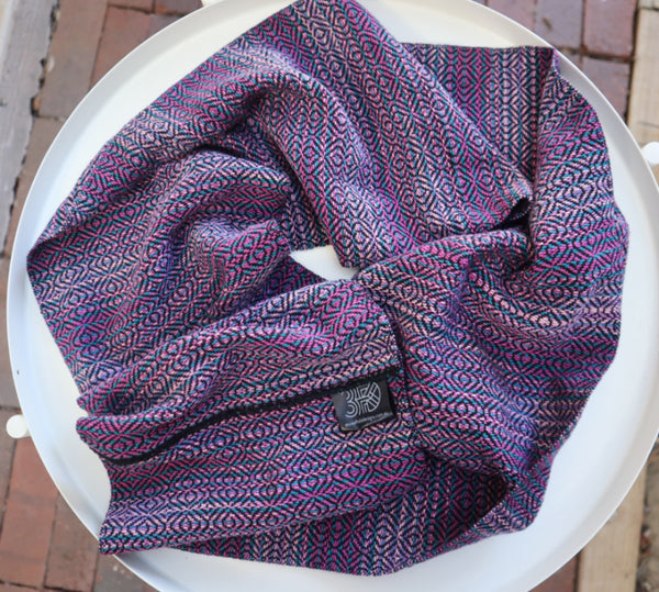 Handwoven Cotton Scarf - Pink Fairy Bread