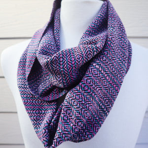 Handwoven Cotton Scarf - Pink Fairy Bread