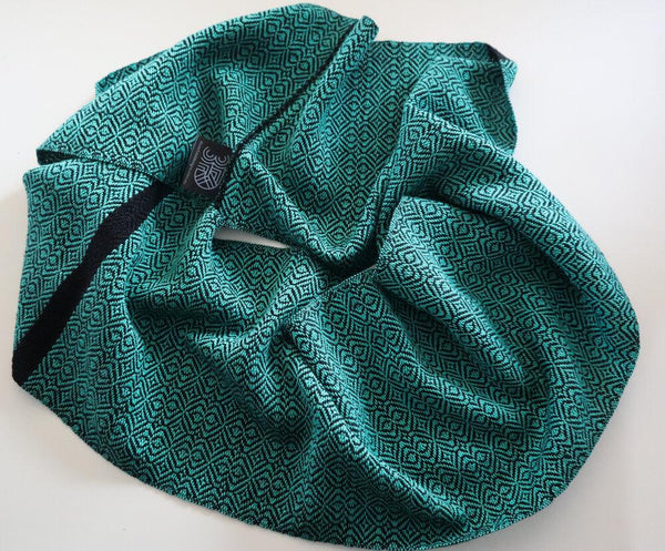 Handwoven Scarf - Classic Jade Green Baroque - Threefold Designs