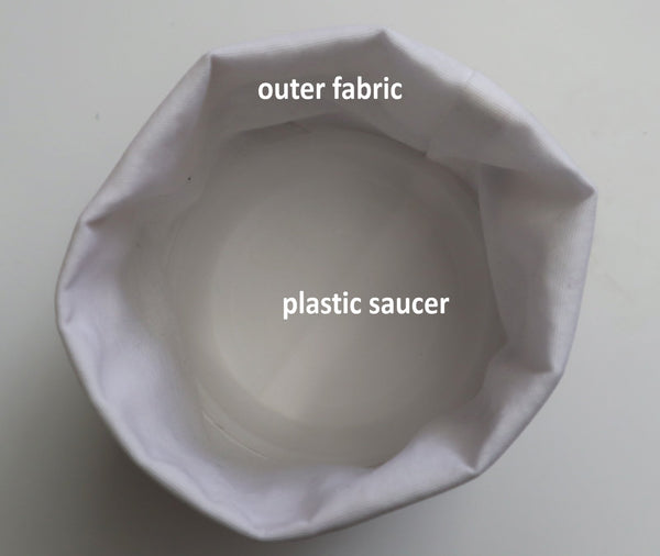 Fabric Plant Holder - Silver Grey - Threefold Designs