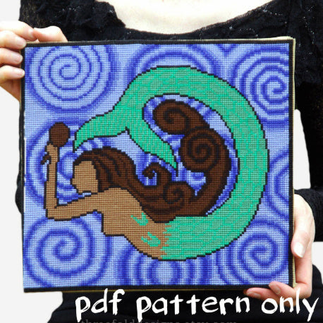 Cross Stitch PDF Pattern - La Sirene