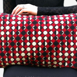Cross stitch needlepoint kit of Moon Phases in red, black and white - pagan, goddess, witchcraft, wicca, original and unique - kit includes wool, instructions, canvas - suitable for beginners