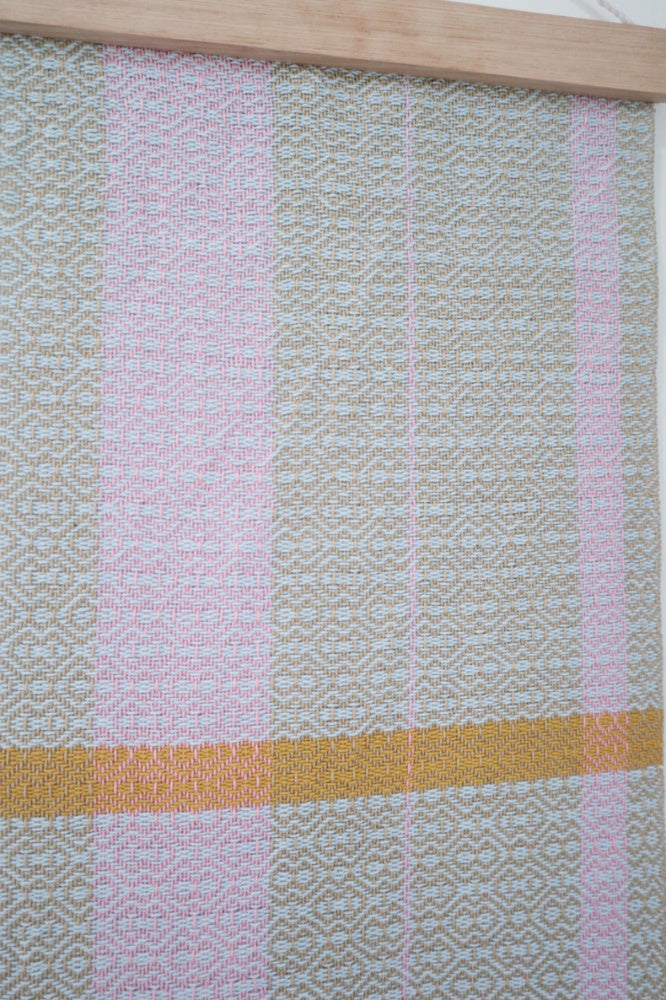Handwoven Wall Hanging - Vintage Weave Chambray Blue - Threefold Designs
