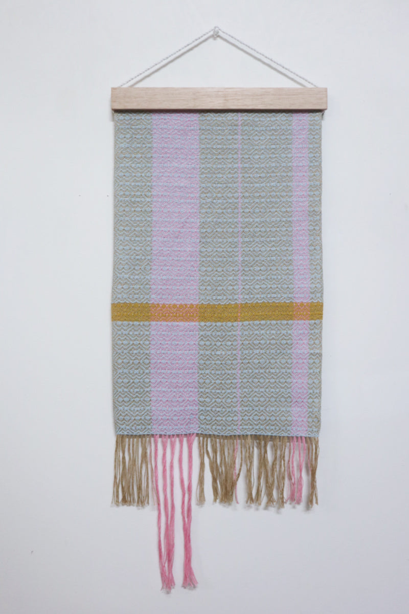 Handwoven Wall Hanging - Vintage Weave Chambray Blue - Threefold Designs