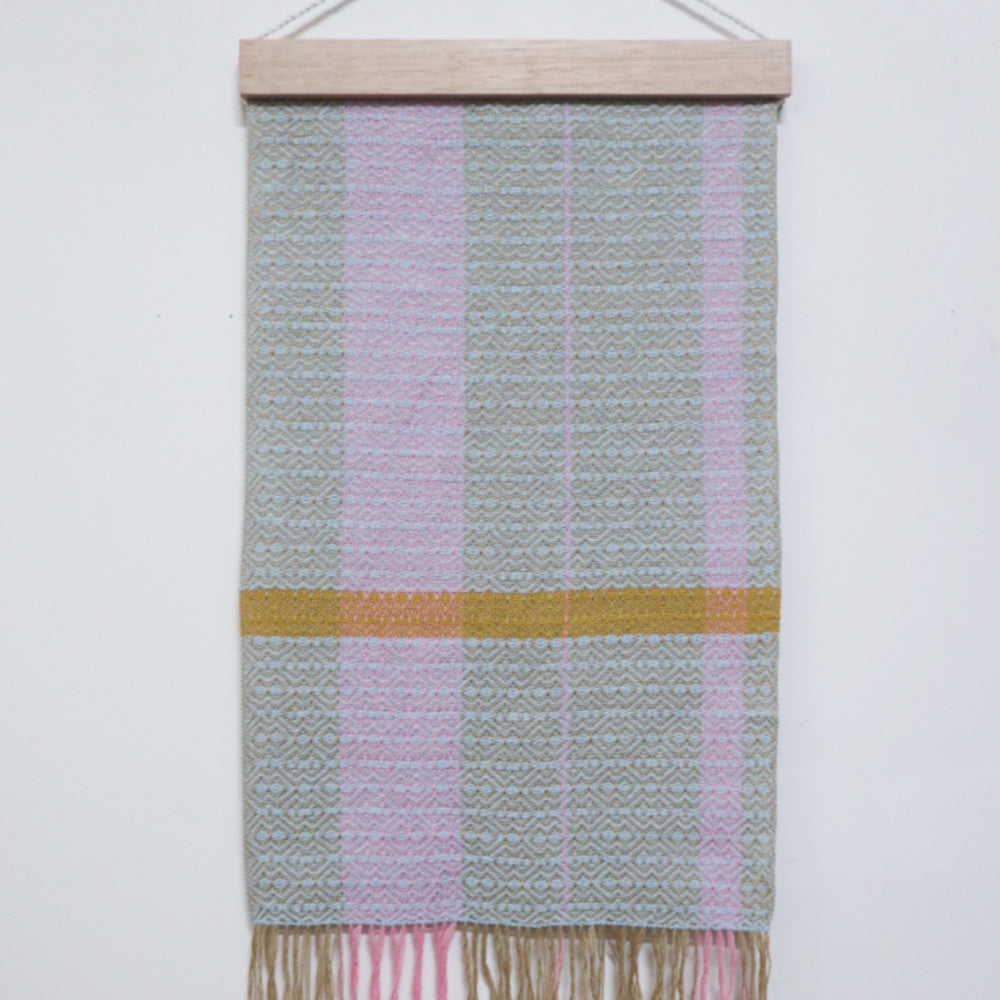 Handwoven Wall Hanging - Vintage Weave Chambray Blue - Threefold Designs