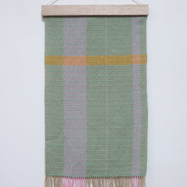 Handwoven Wall Hanging - Vintage Weave Sage Green - Threefold Designs