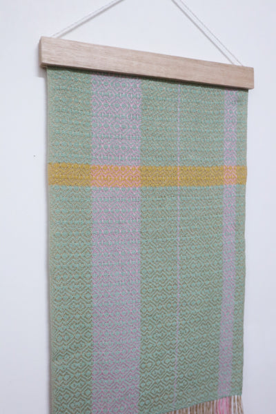 Handwoven Wall Hanging - Vintage Weave Sage Green - Threefold Designs
