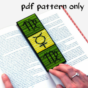 Cross Stitch PDF Pattern - Virgo Bookmark